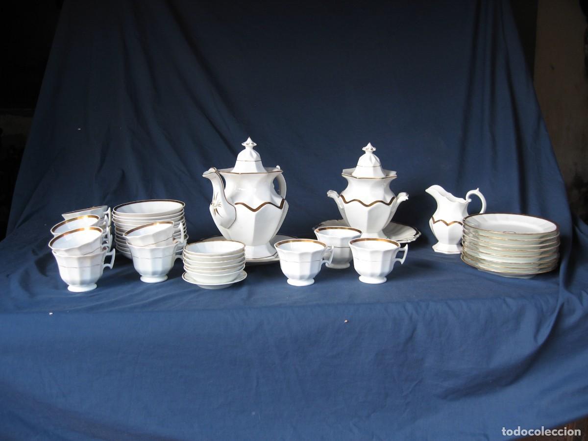 Antig&uuml;edades: ANTIGUO JUEGO DE POSTRE Y T&Eacute; PORCELANA (EUA) - Foto 1