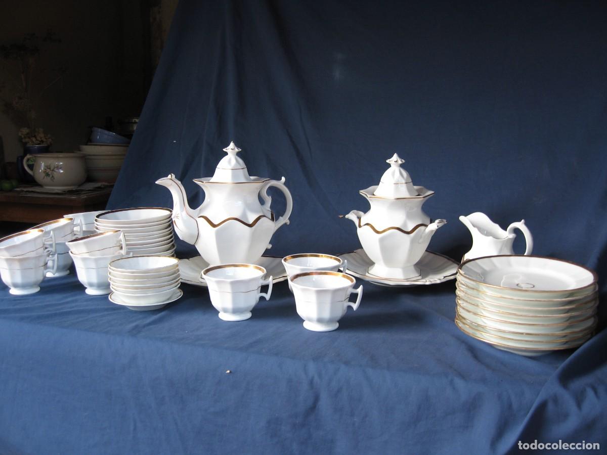 Antig&uuml;edades: ANTIGUO JUEGO DE POSTRE Y T&Eacute; PORCELANA (EUA) - Foto 2