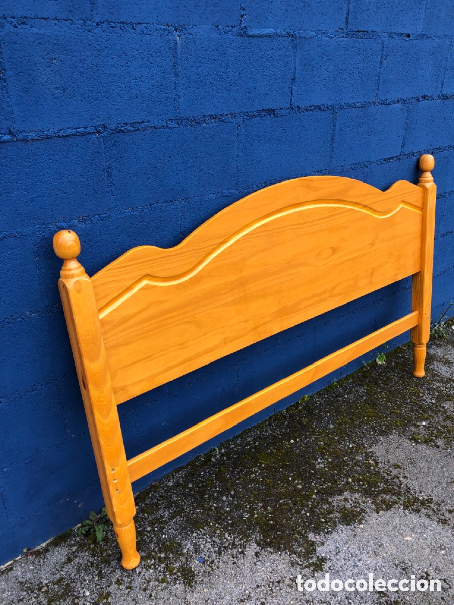 Antig&uuml;edades: CABECERO DE CAMA MADERA MACIZA 157 cm. - Foto 4