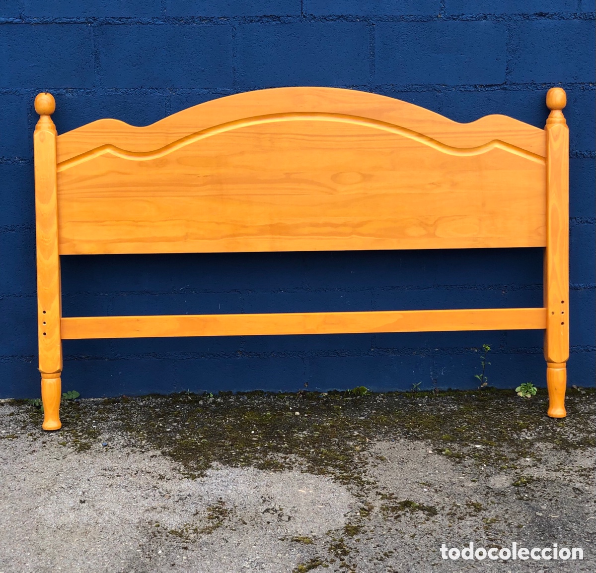 Antig&uuml;edades: CABECERO DE CAMA MADERA MACIZA 157 cm. - Foto 1