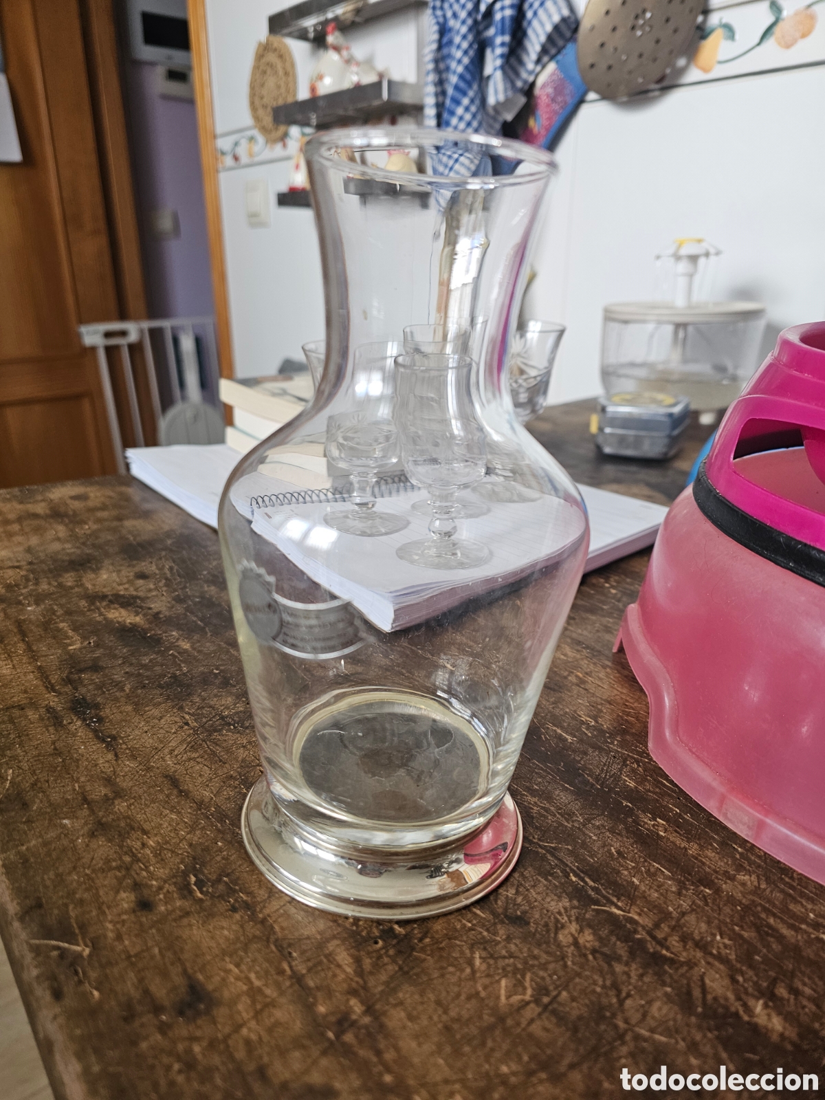 Antig&uuml;edades: Jarron de agua con pie de plata - Foto 1