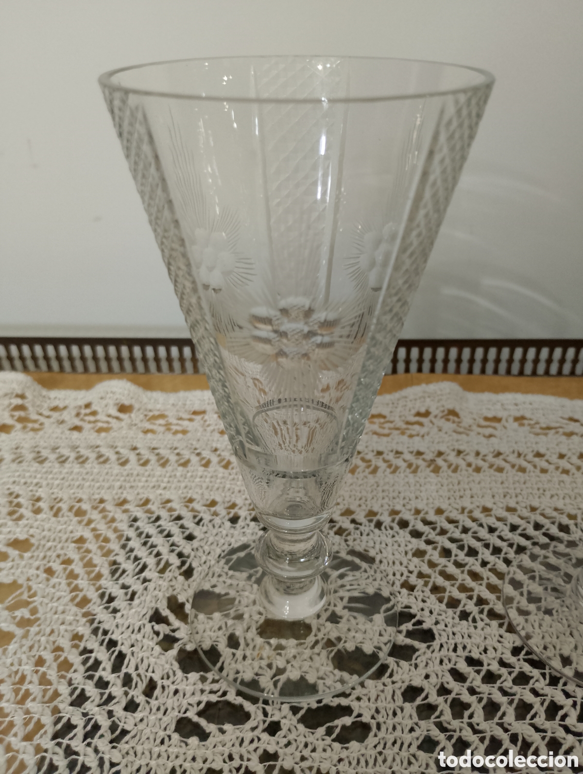Antig&uuml;edades: COPAS CRISTAL TALLADO dos - Foto 2