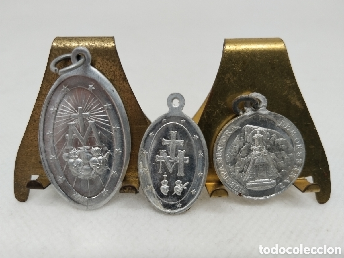 Antig&uuml;edades: Lote de 3 Medallas Religiosas - Foto 2