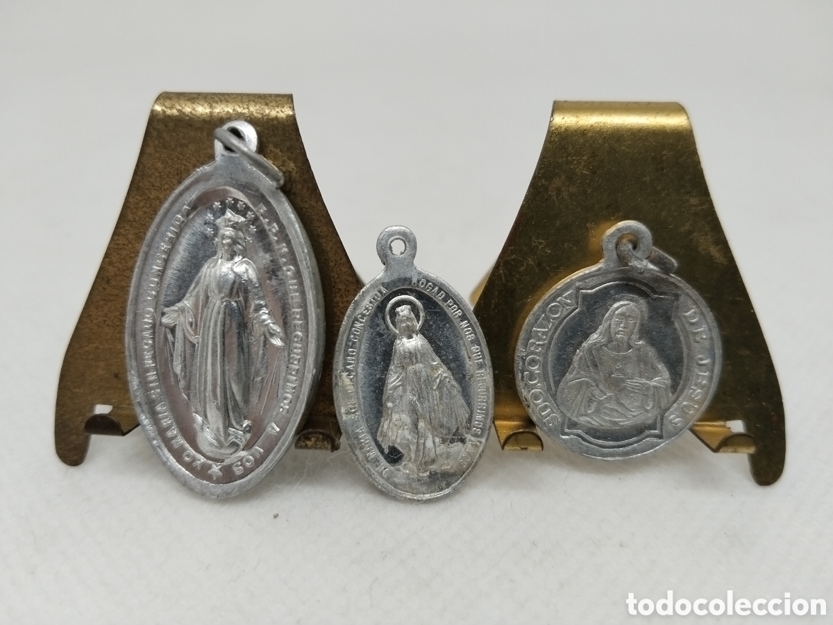 Antig&uuml;edades: Lote de 3 Medallas Religiosas - Foto 1
