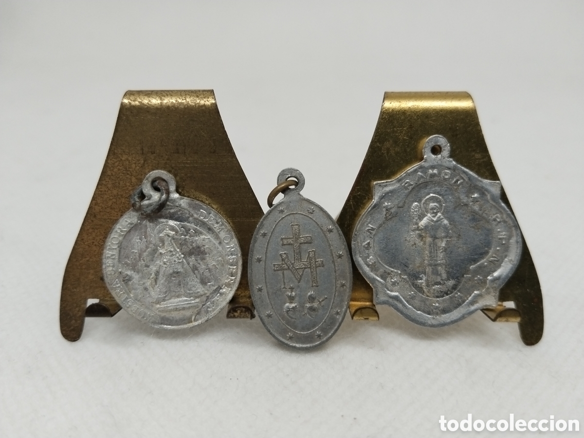 Antig&uuml;edades: Lote de 3 Medallas Religiosas - Foto 2