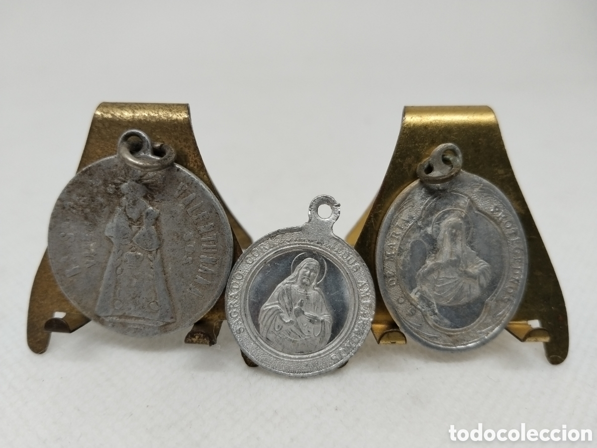 Antig&uuml;edades: Lote de 3 Medallas Religiosas - Foto 2
