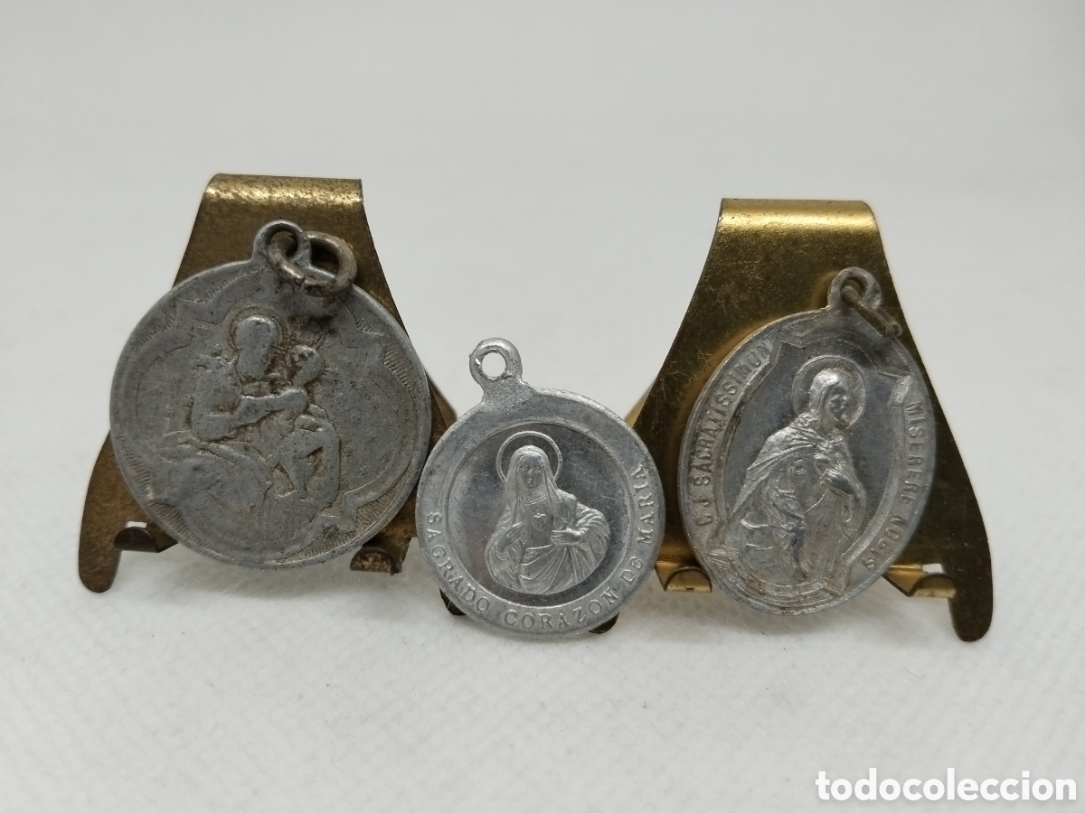 Antig&uuml;edades: Lote de 3 Medallas Religiosas - Foto 1