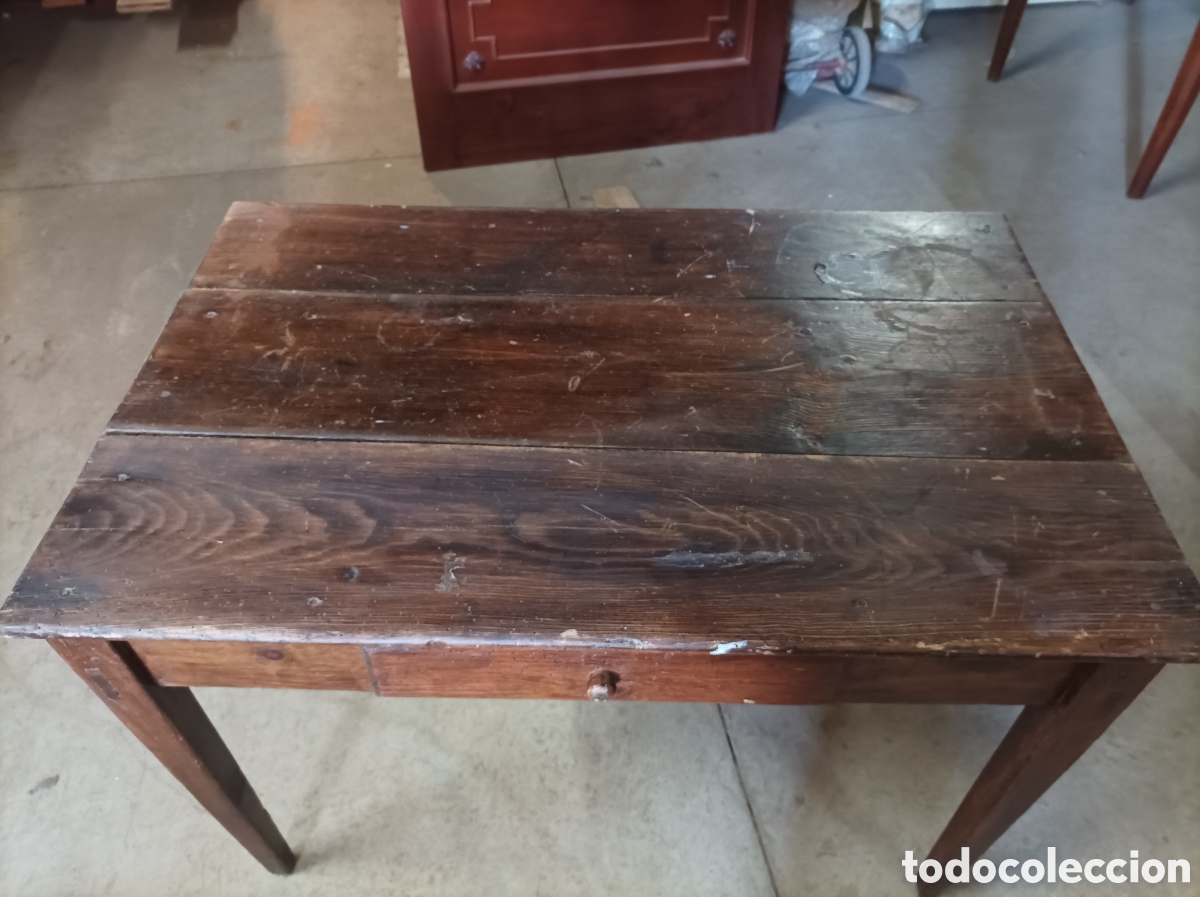 Antig&uuml;edades: Mesa r&uacute;stica en madera de pino - Foto 9