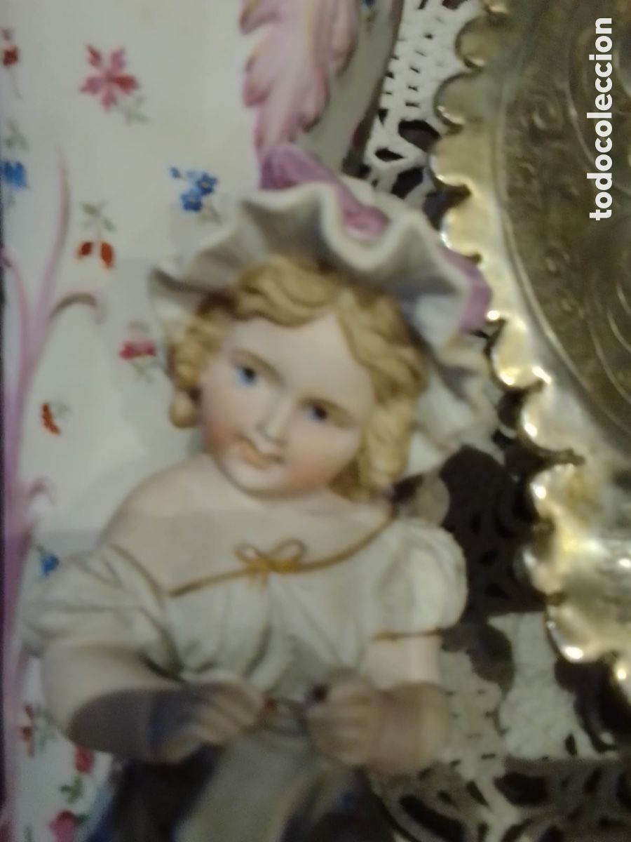Antig&uuml;edades: Florero de biscuit antiguo - Foto 6