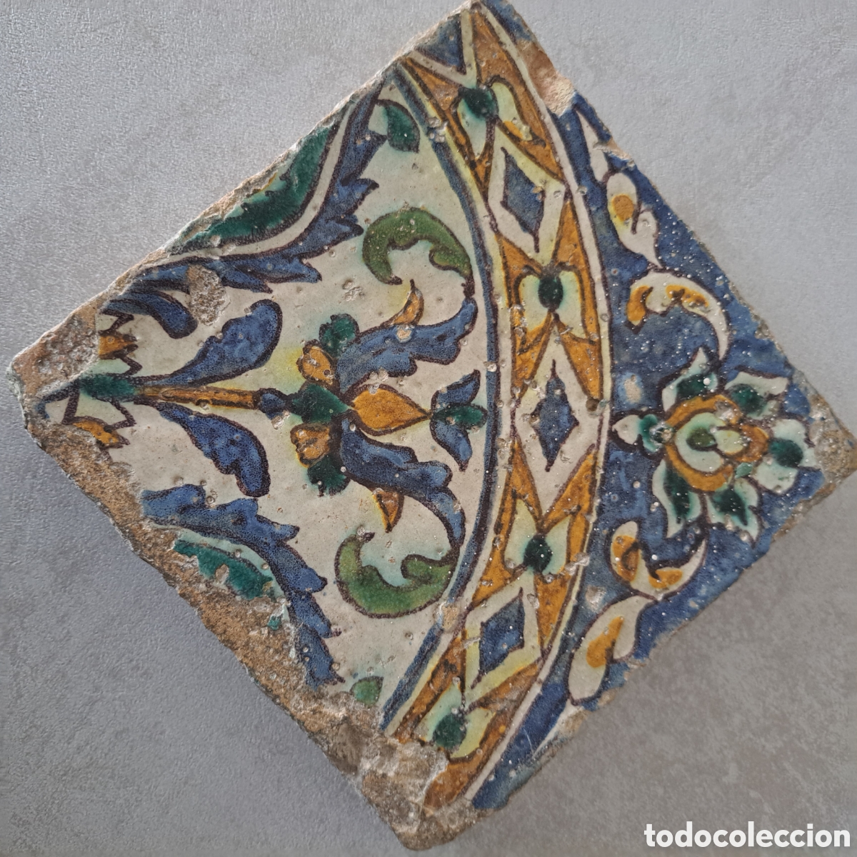 Antig&uuml;edades: AZULEJO POSIBLE TUNEZ. - Foto 4