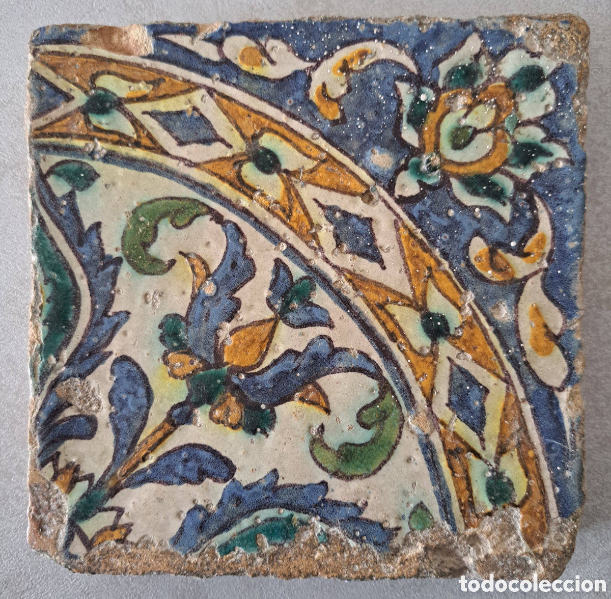 Antig&uuml;edades: AZULEJO POSIBLE TUNEZ. - Foto 1