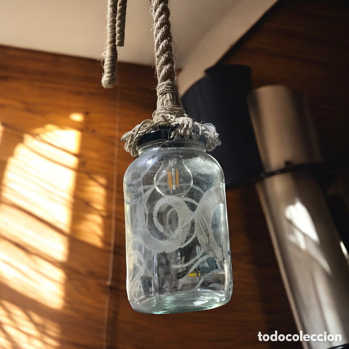 Antig&uuml;edades: L&aacute;mpara polea a&ntilde;os 60 - Foto 7