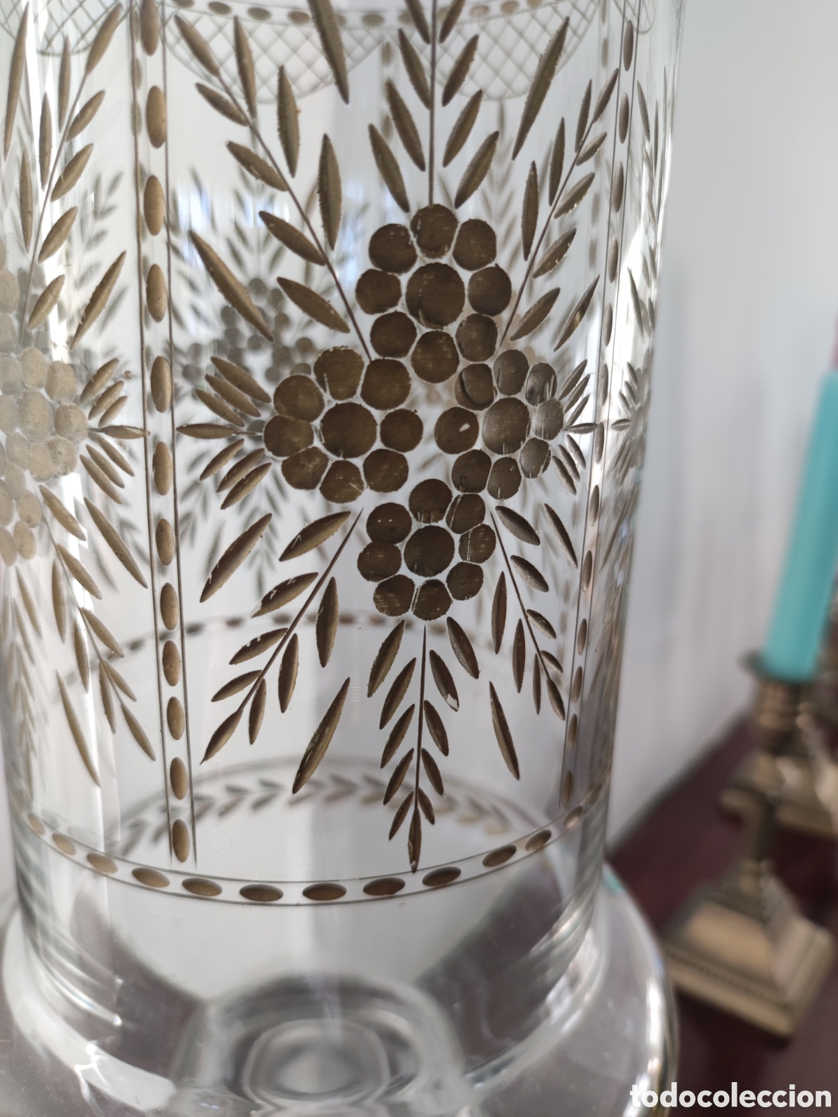 Antig&uuml;edades: Recipiente de cristal gran tama&ntilde;o - Foto 2