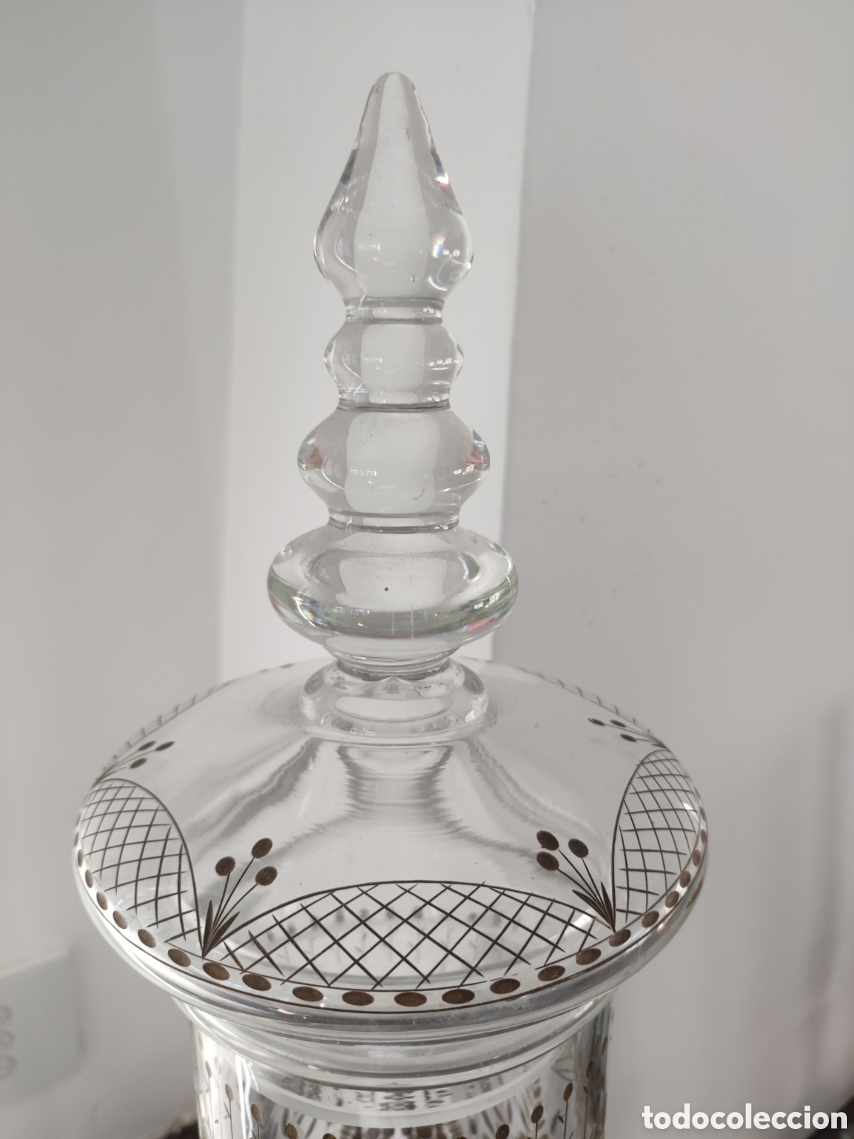 Antig&uuml;edades: Recipiente de cristal gran tama&ntilde;o - Foto 3