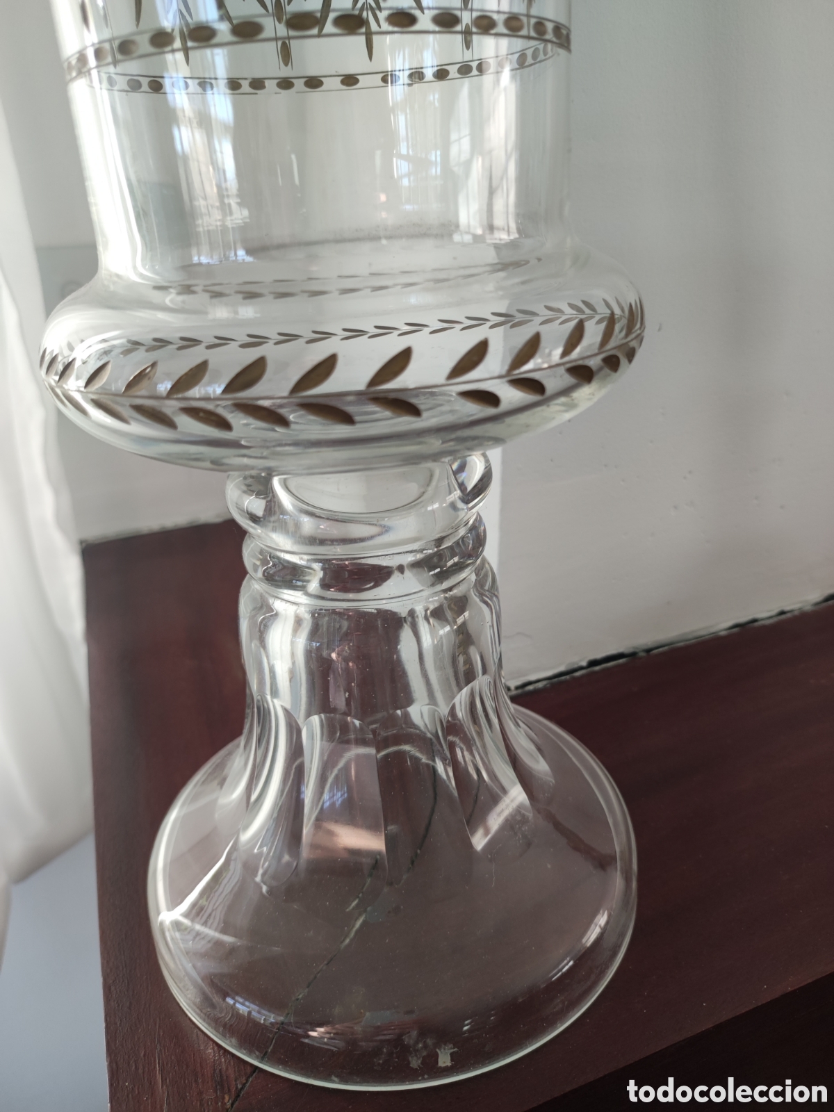Antig&uuml;edades: Recipiente de cristal gran tama&ntilde;o - Foto 4