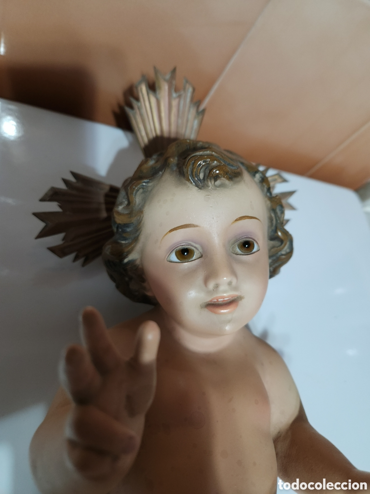Antig&uuml;edades: Ni&ntilde;o Jes&uacute;s en escayola - Foto 2