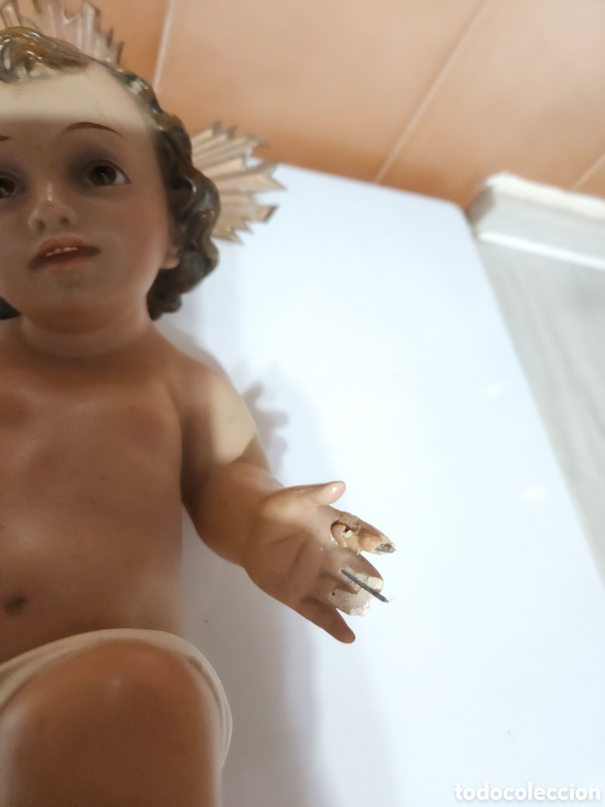 Antig&uuml;edades: Ni&ntilde;o Jes&uacute;s en escayola - Foto 3