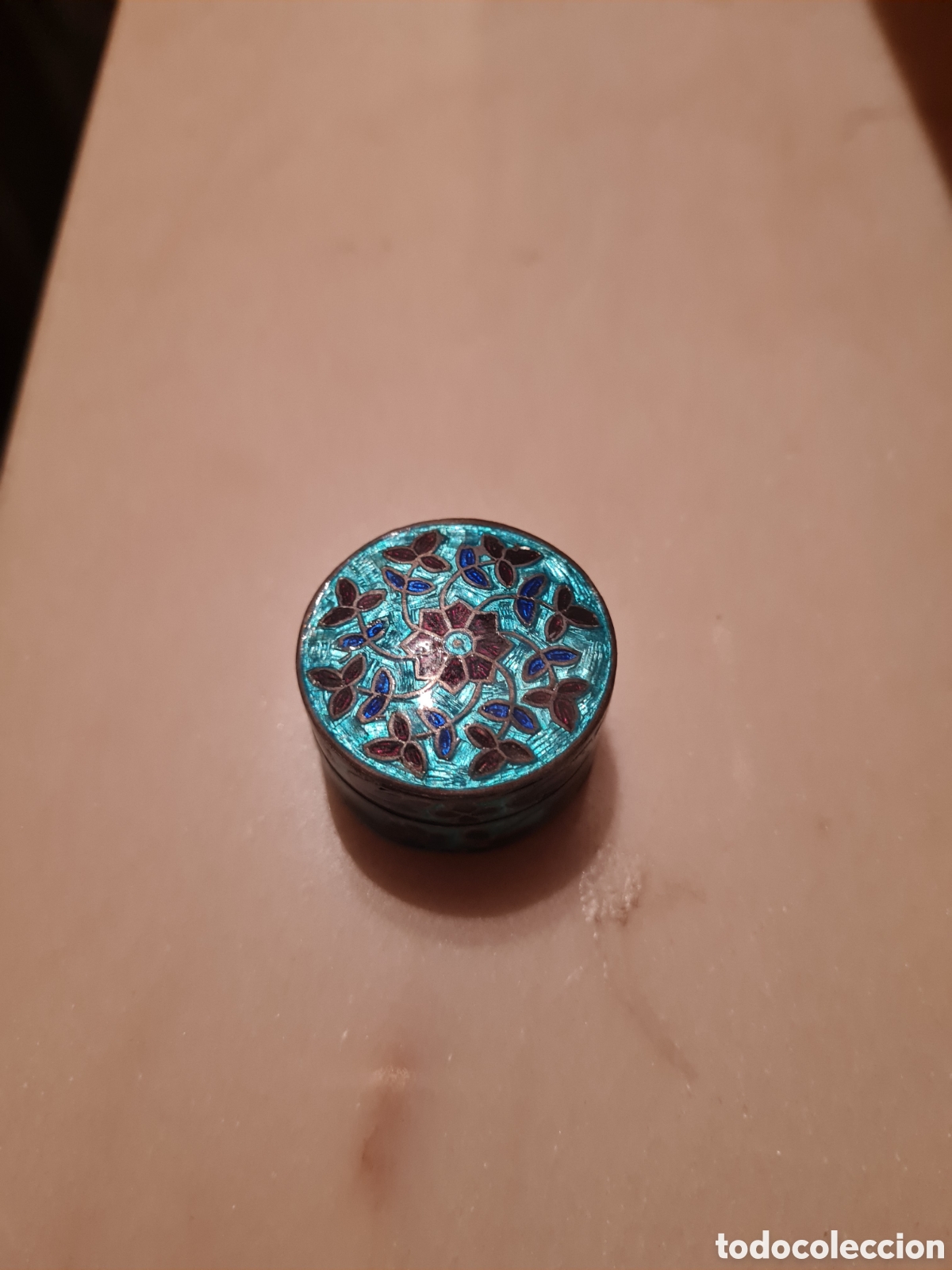 Antig&uuml;edades: PASTILLERO DE PLATA 925.ESMALTADO - Foto 1