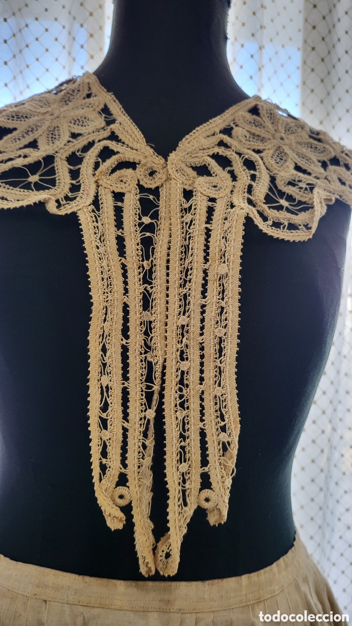Antig&uuml;edades: ANTIGUO CUELLO DE ENCAJE SIGLO XIX - Foto 6