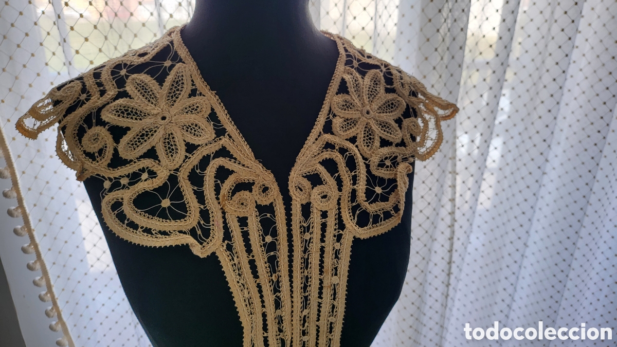 Antig&uuml;edades: ANTIGUO CUELLO DE ENCAJE SIGLO XIX - Foto 7