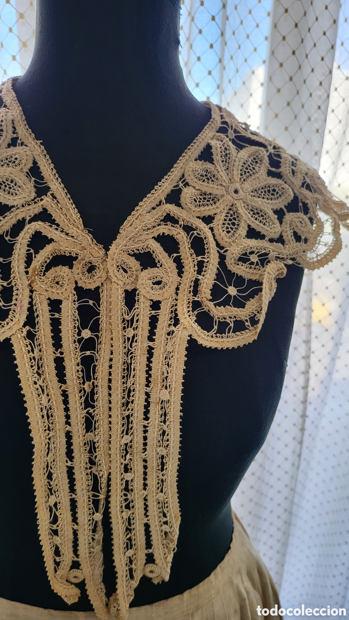 Antig&uuml;edades: ANTIGUO CUELLO DE ENCAJE SIGLO XIX - Foto 8
