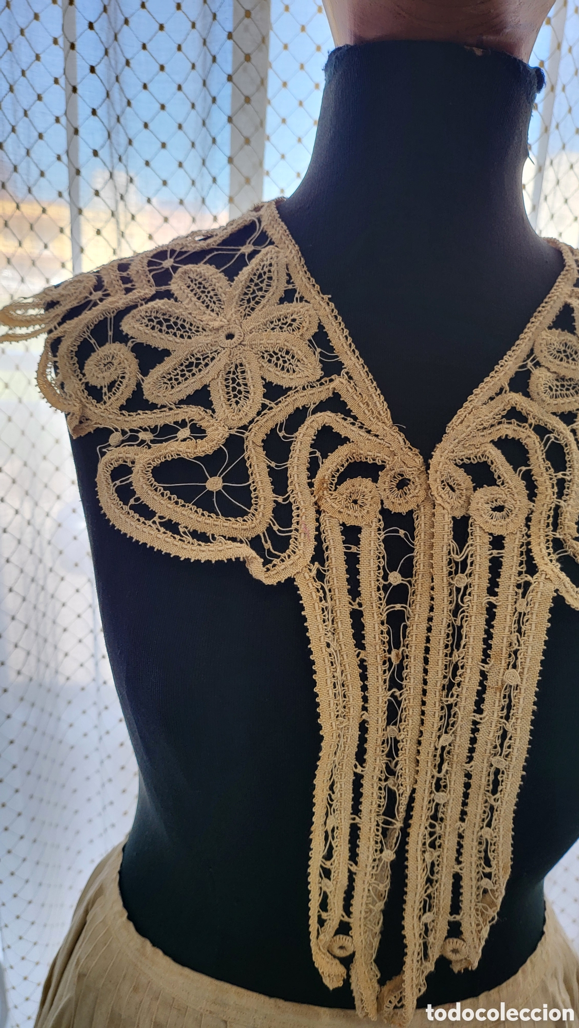 Antig&uuml;edades: ANTIGUO CUELLO DE ENCAJE SIGLO XIX - Foto 9