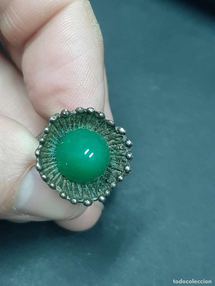 Antig&uuml;edades: antiguo anillo artistico plata y jade - Foto 7