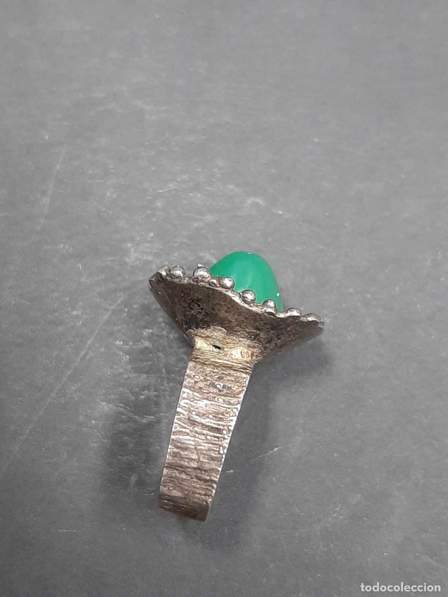 Antig&uuml;edades: antiguo anillo artistico plata y jade - Foto 8