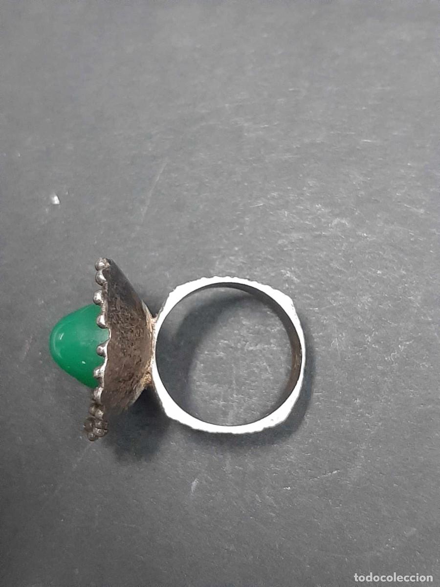 Antig&uuml;edades: antiguo anillo artistico plata y jade - Foto 9