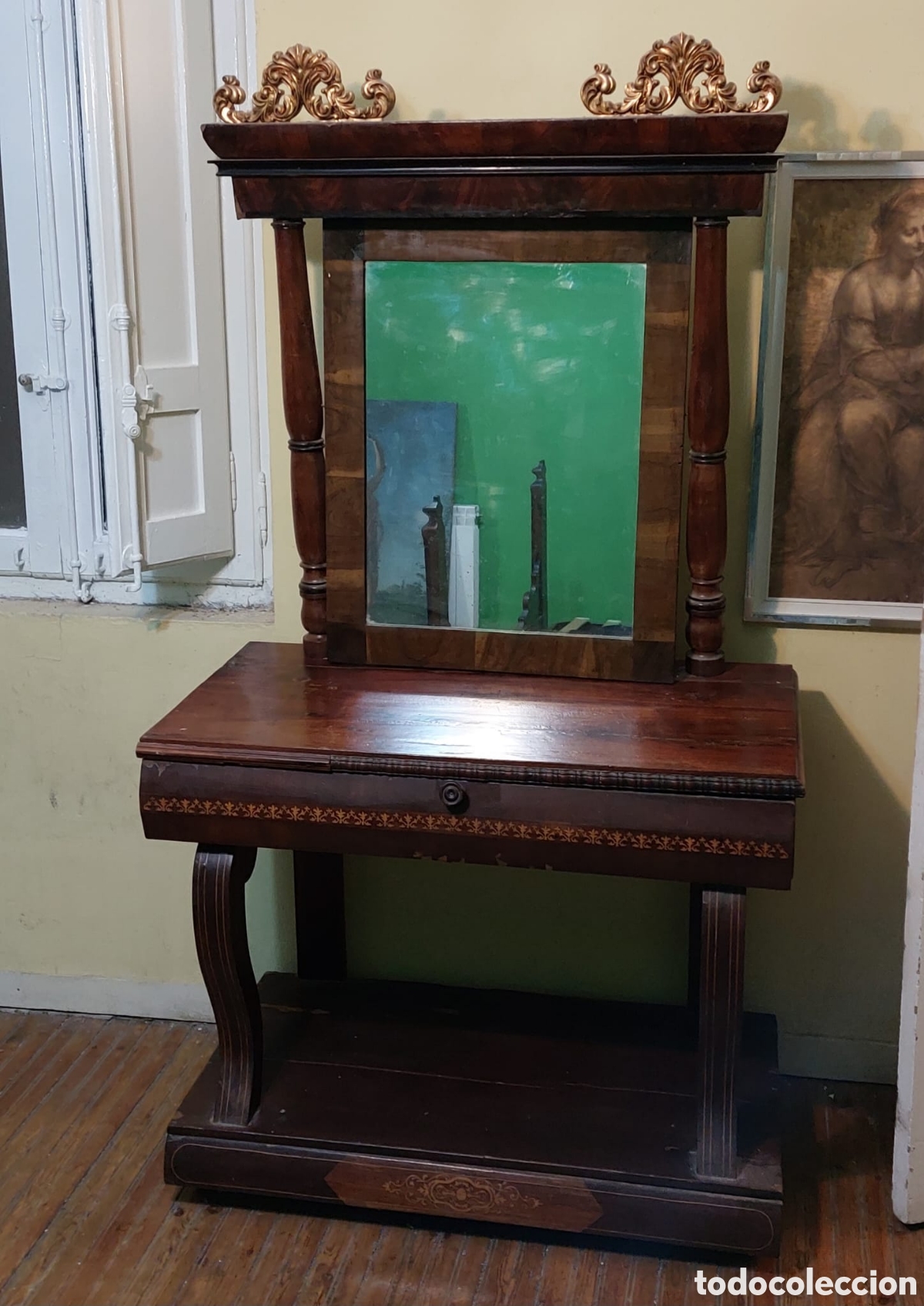 Antig&uuml;edades: Consola con espejo Fernandina - Foto 1