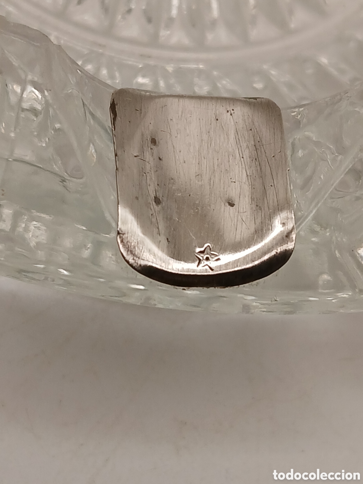 Antig&uuml;edades: Cenicero plata 925mls y cristal - Foto 3