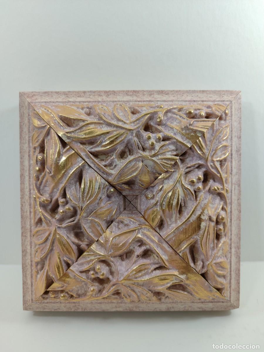 Antig&uuml;edades: Peana de madera 18 x 18. - Foto 3