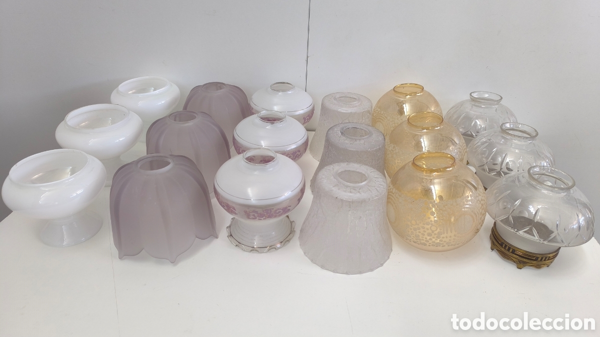 Antig&uuml;edades: TULIPAS DE L&Aacute;MPARAS 3 Brazos - Foto 8