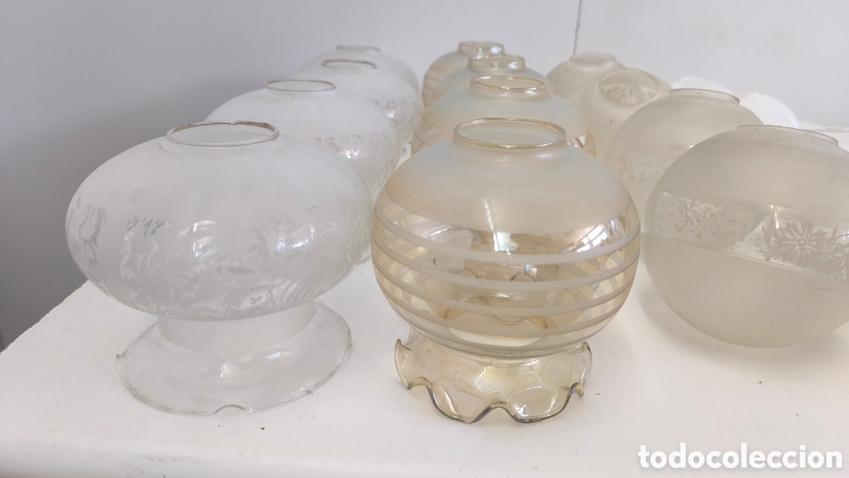 Antig&uuml;edades: TULIPAS DE L&Aacute;MPARAS 4 Brazos - Foto 5