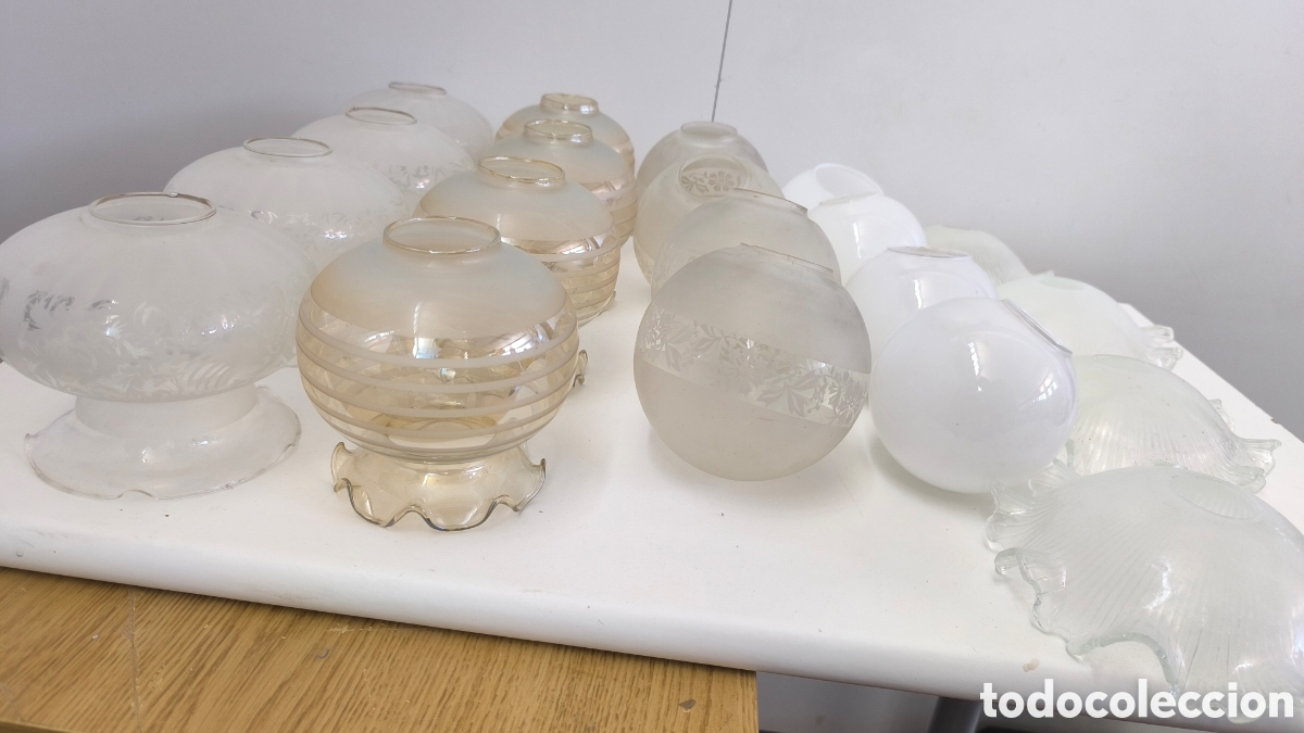 Antig&uuml;edades: TULIPAS DE L&Aacute;MPARAS 4 Brazos - Foto 6