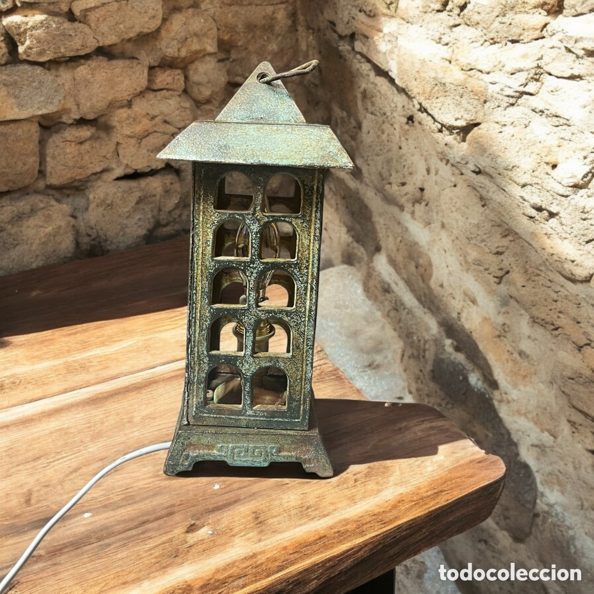 Antig&uuml;edades: L&aacute;mpara bronce a&ntilde;os 60 - Foto 3