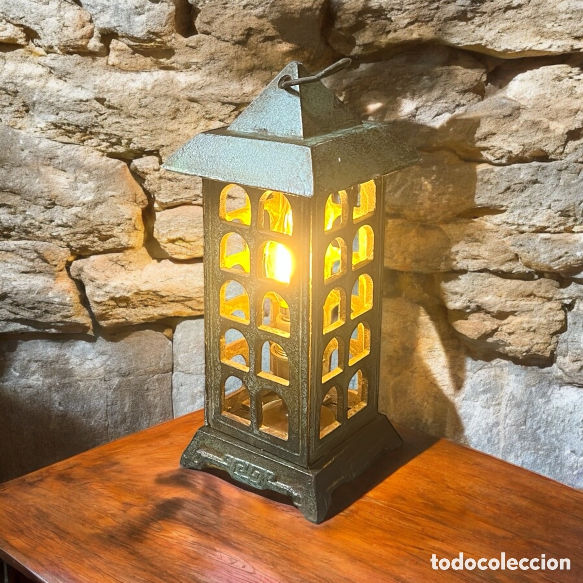 Antig&uuml;edades: L&aacute;mpara bronce a&ntilde;os 60 - Foto 5