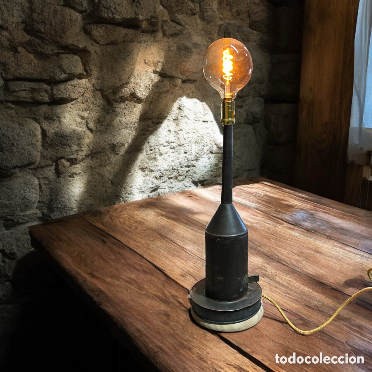 Antig&uuml;edades: L&aacute;mpara industrial &ldquo;Embudo&rdquo; - Foto 3