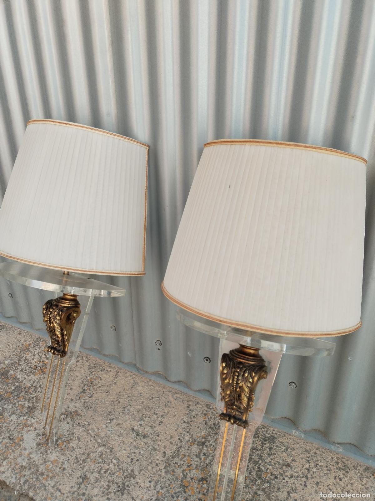 Antig&uuml;edades: 2 apliques vintage de metacrilato - Foto 7