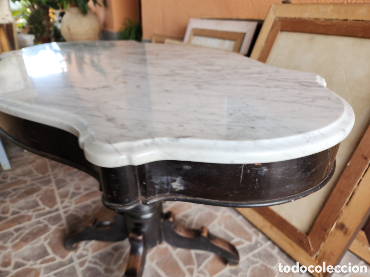 Antig&uuml;edades: Antigua mesa velador - Foto 3
