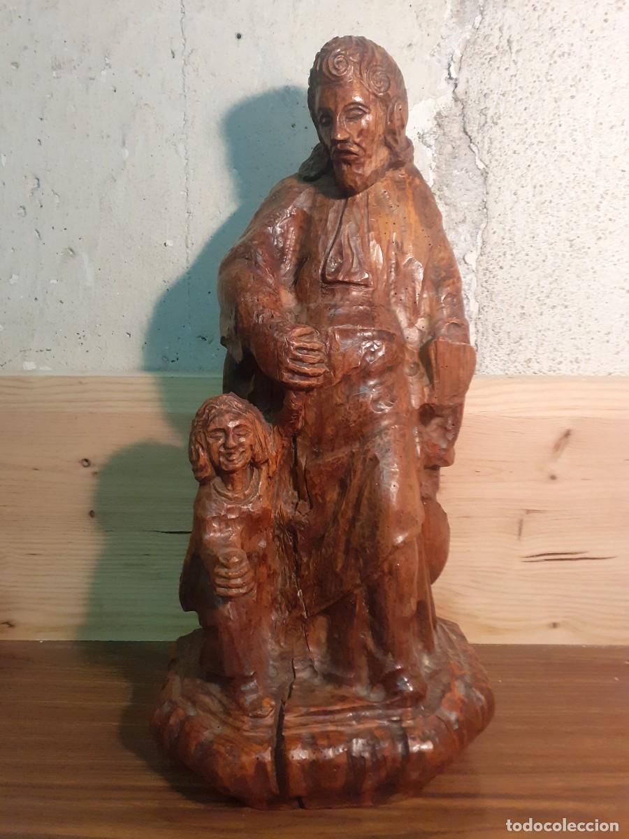 Antig&uuml;edades: Figura de madera San Jos&eacute; - Foto 1