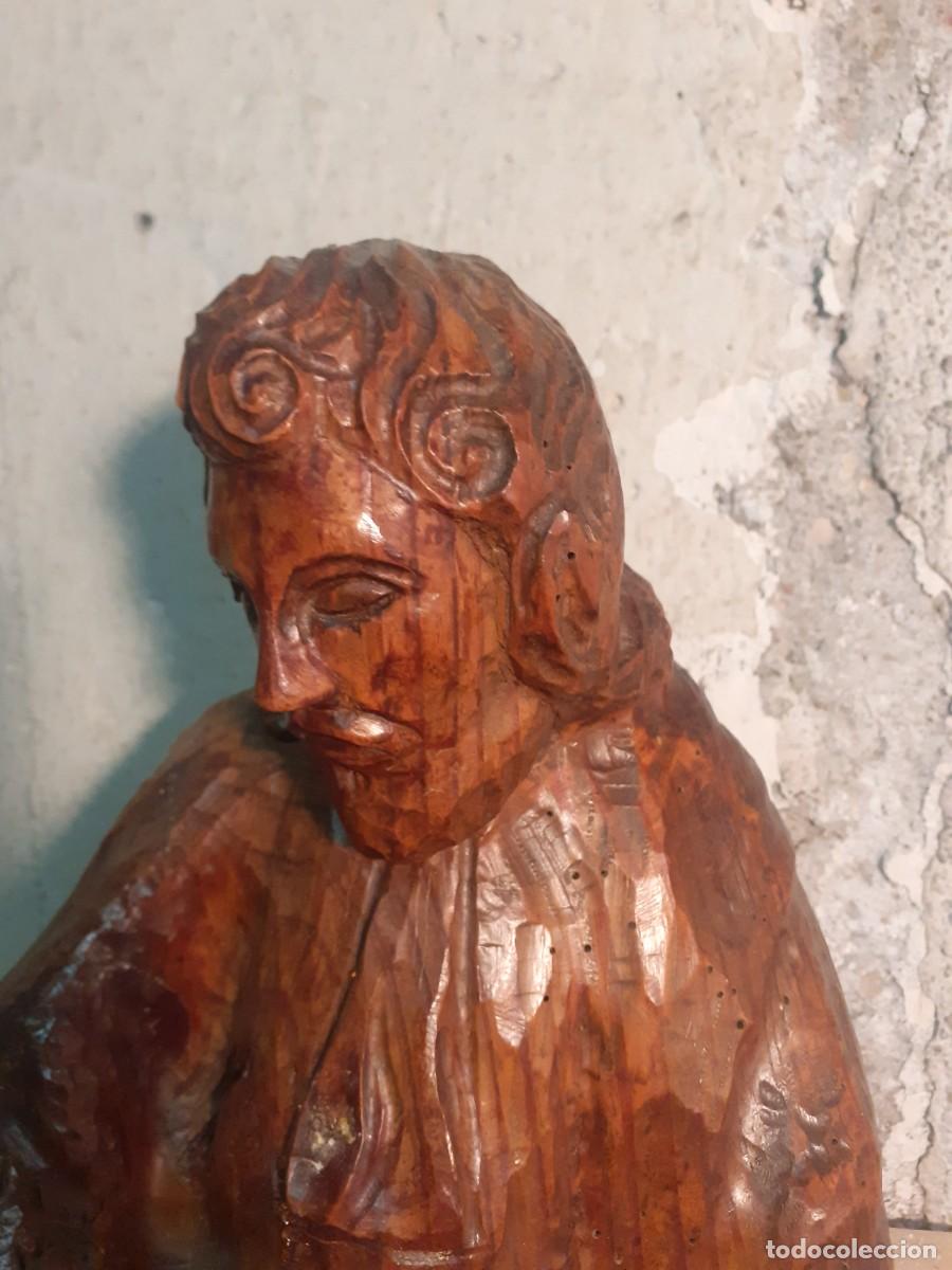 Antig&uuml;edades: Figura de madera San Jos&eacute; - Foto 3