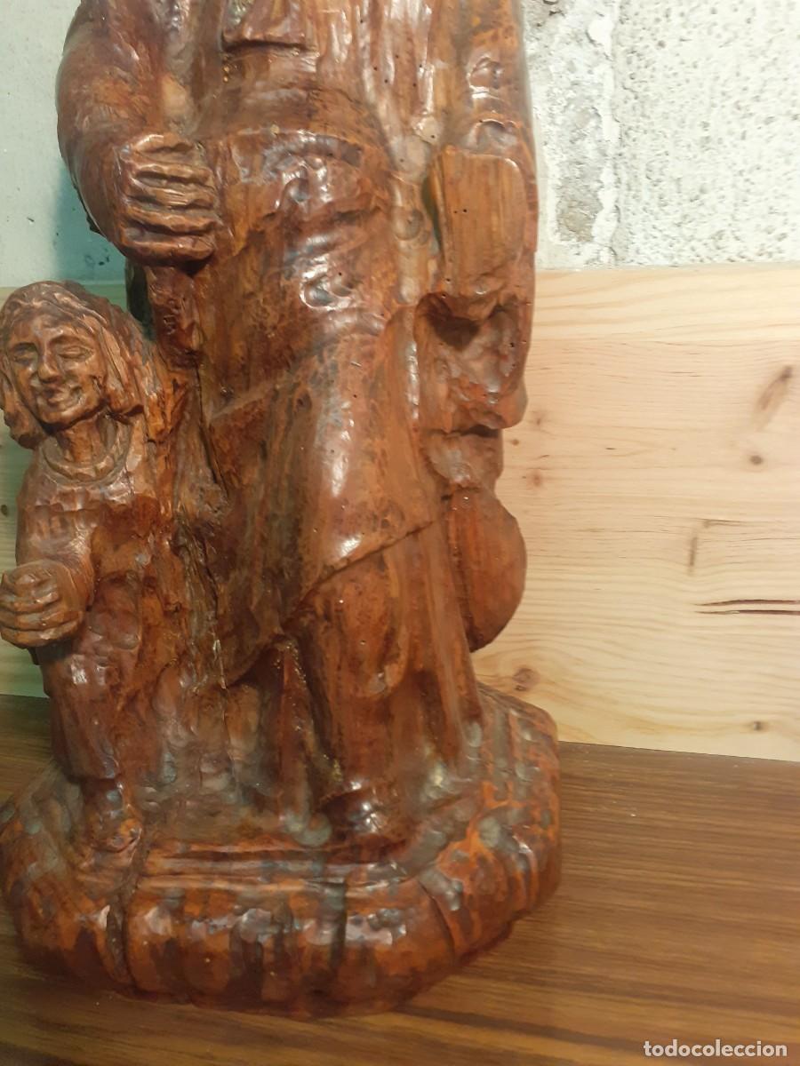 Antig&uuml;edades: Figura de madera San Jos&eacute; - Foto 4