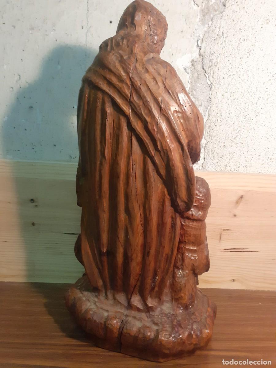 Antig&uuml;edades: Figura de madera San Jos&eacute; - Foto 6