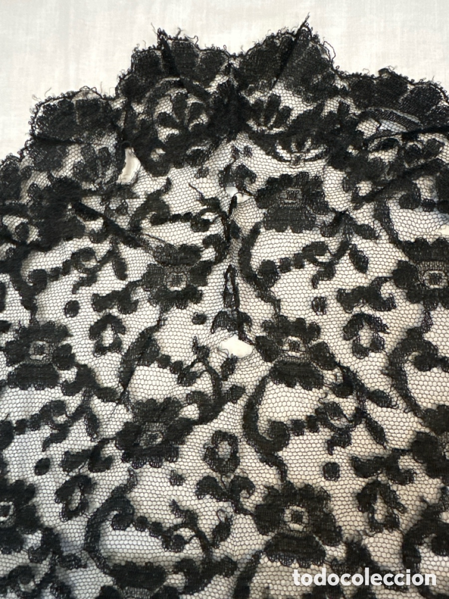 Antig&uuml;edades: BONITO VELO, MANTILLA O TOQUILLA TRIANGULAR, CIRCA 1900 - Foto 4