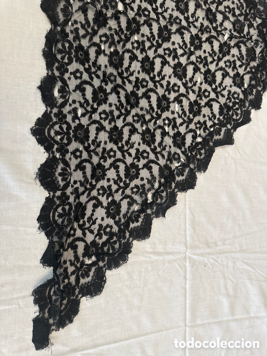 Antig&uuml;edades: BONITO VELO, MANTILLA O TOQUILLA TRIANGULAR, CIRCA 1900 - Foto 6