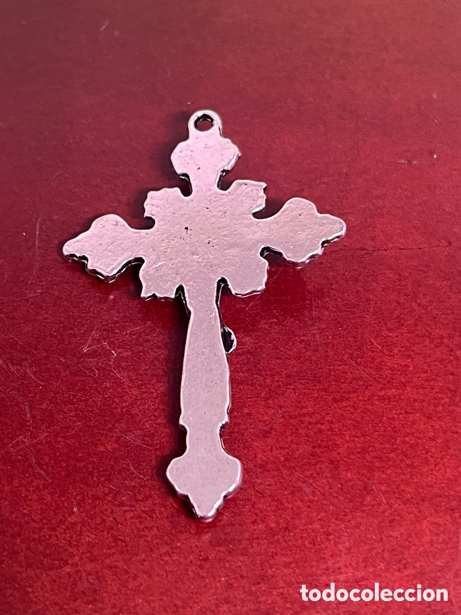 Antig&uuml;edades: CRUCIFIJO METAL PLATEADO - Foto 4