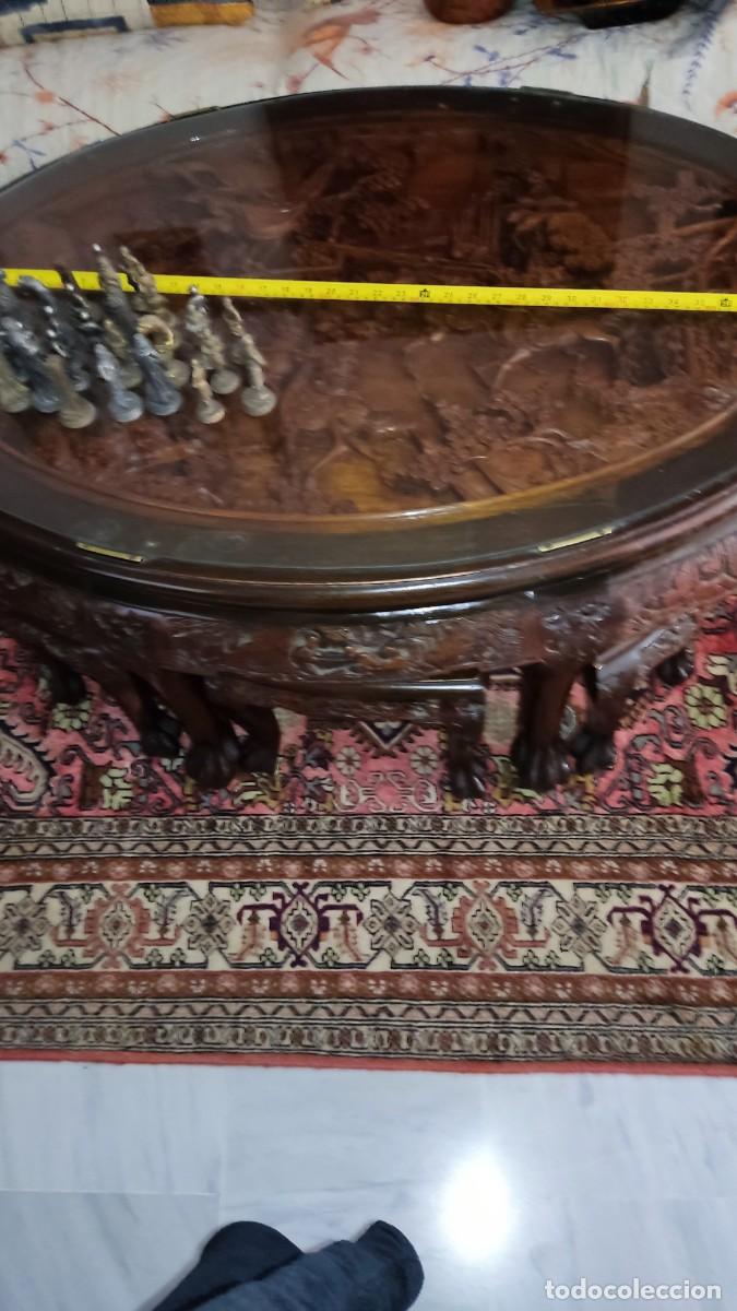 Antig&uuml;edades: Mesa de t&eacute; china, bellamente tallada, mitad del XIX - Foto 6