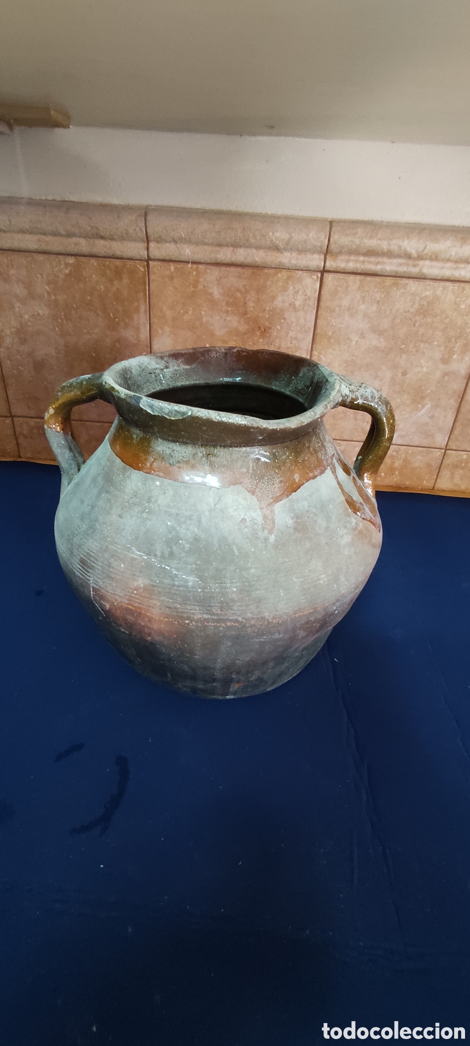 Antig&uuml;edades: Antigua olla de barro cocido - Foto 3