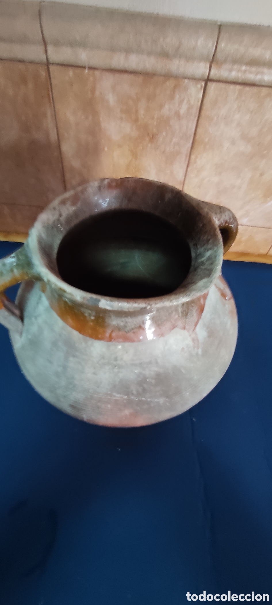 Antig&uuml;edades: Antigua olla de barro cocido - Foto 6